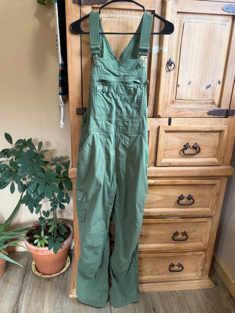 Duluth Trading Company Heirloom Gardening Overalls- Bronze Green